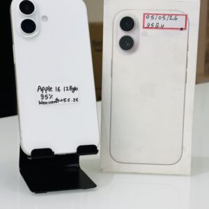 iphone 16 128 gb 95% warranty 5/5/26 white