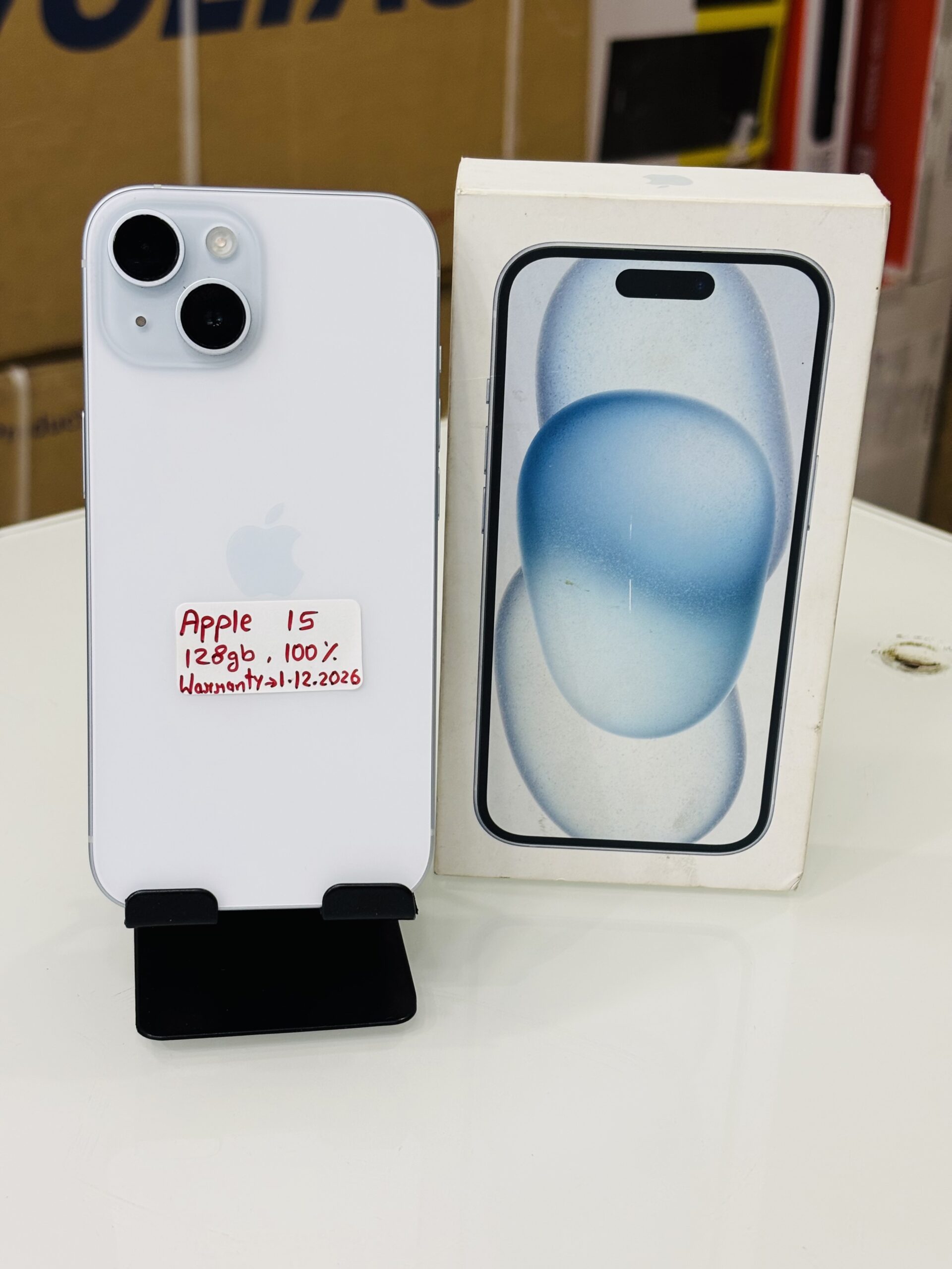 Iphone 15 128 gb 100% warranty 1/12/26