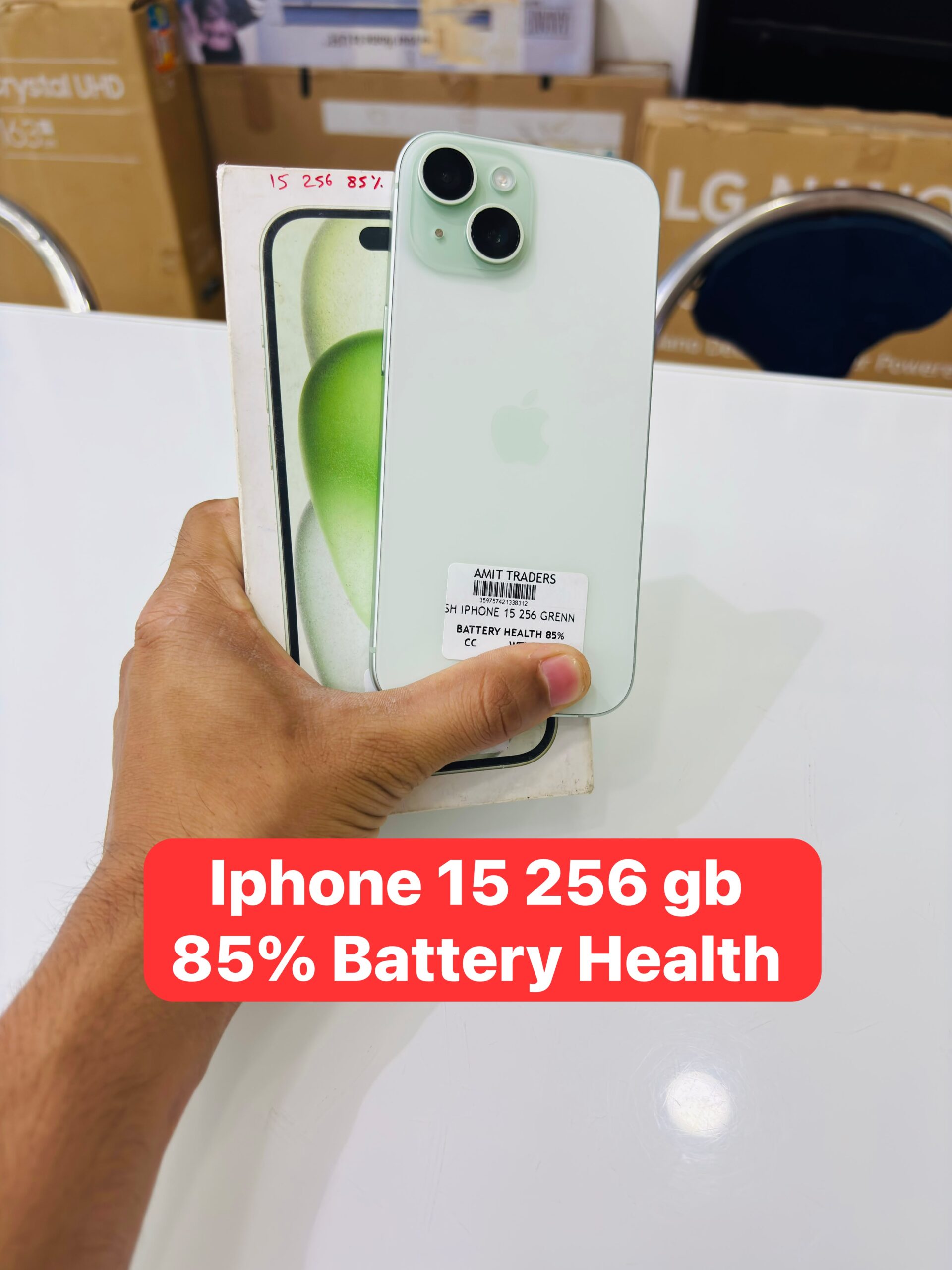 Iphone 15 256 gb 85% Green