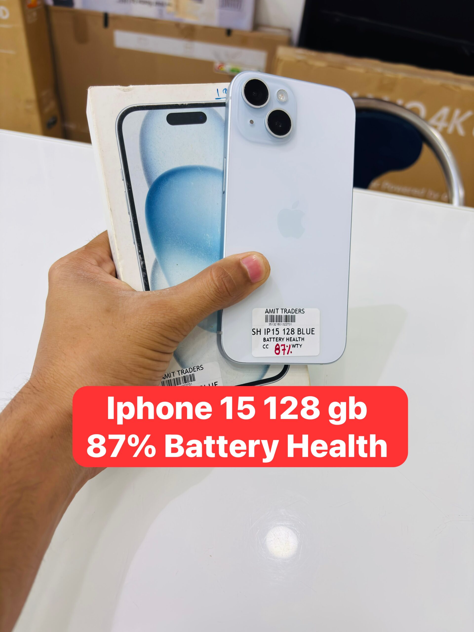 Iphone 15 128 gb 87% Blue